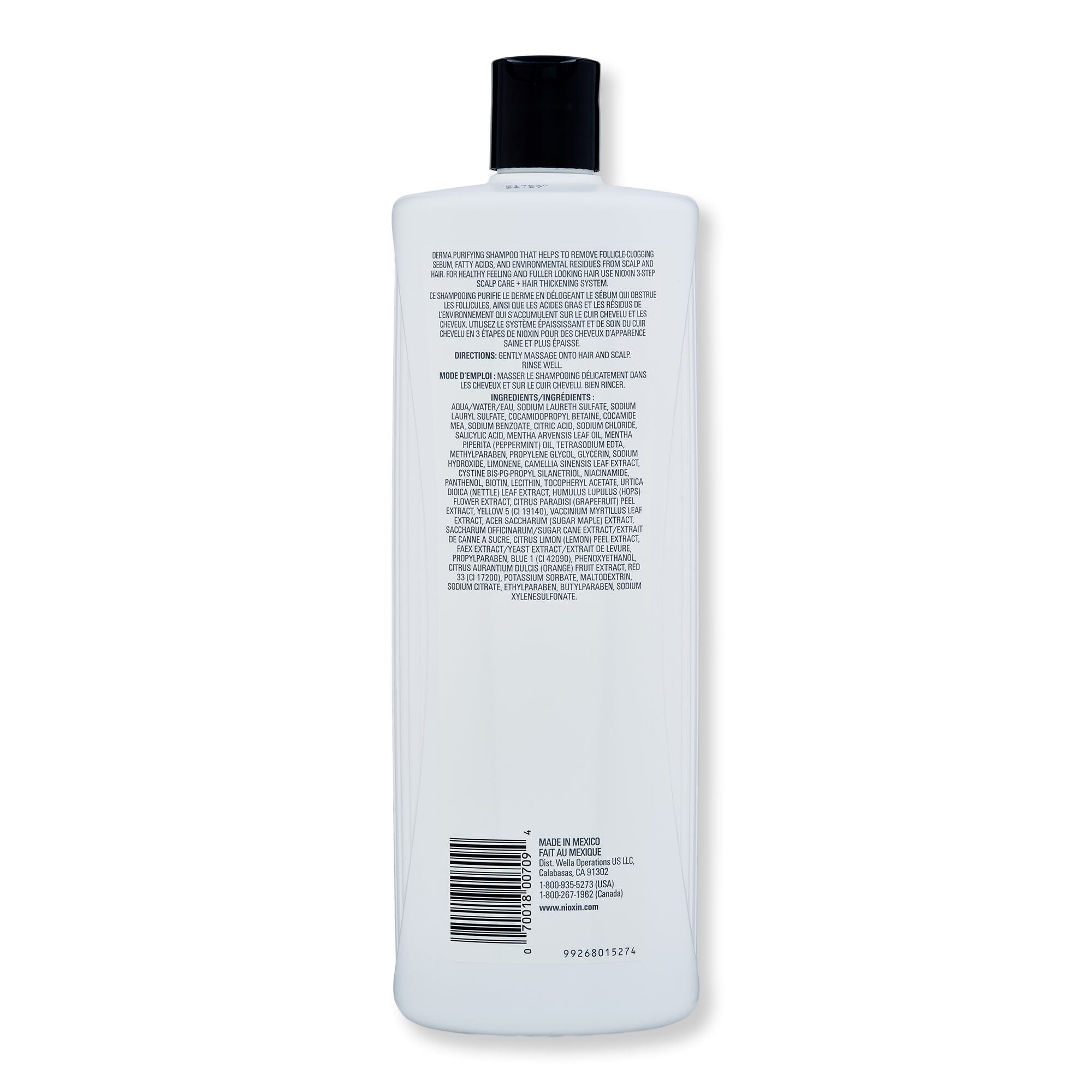 Nioxin Nioxin System 2 Cleanser 33.8 oz 1000 ml Shampoos 