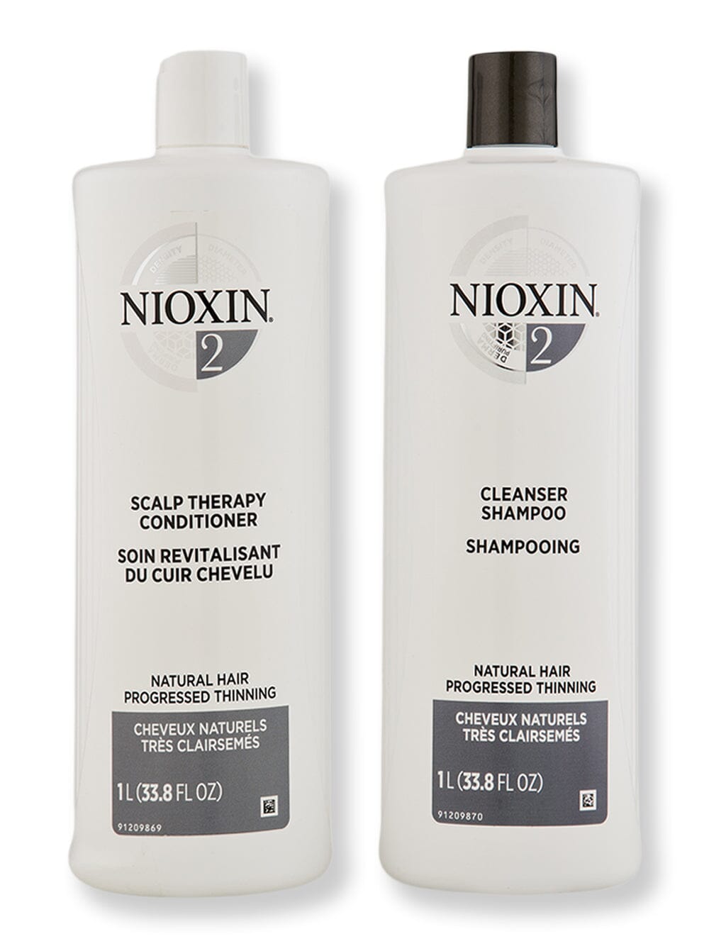 Nioxin Nioxin System 2 Shampoo & Conditioner 33.8 oz Hair Care Value Sets 