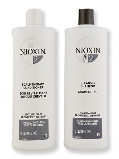 Nioxin Nioxin System 2 Shampoo & Conditioner 33.8 oz Hair Care Value Sets 