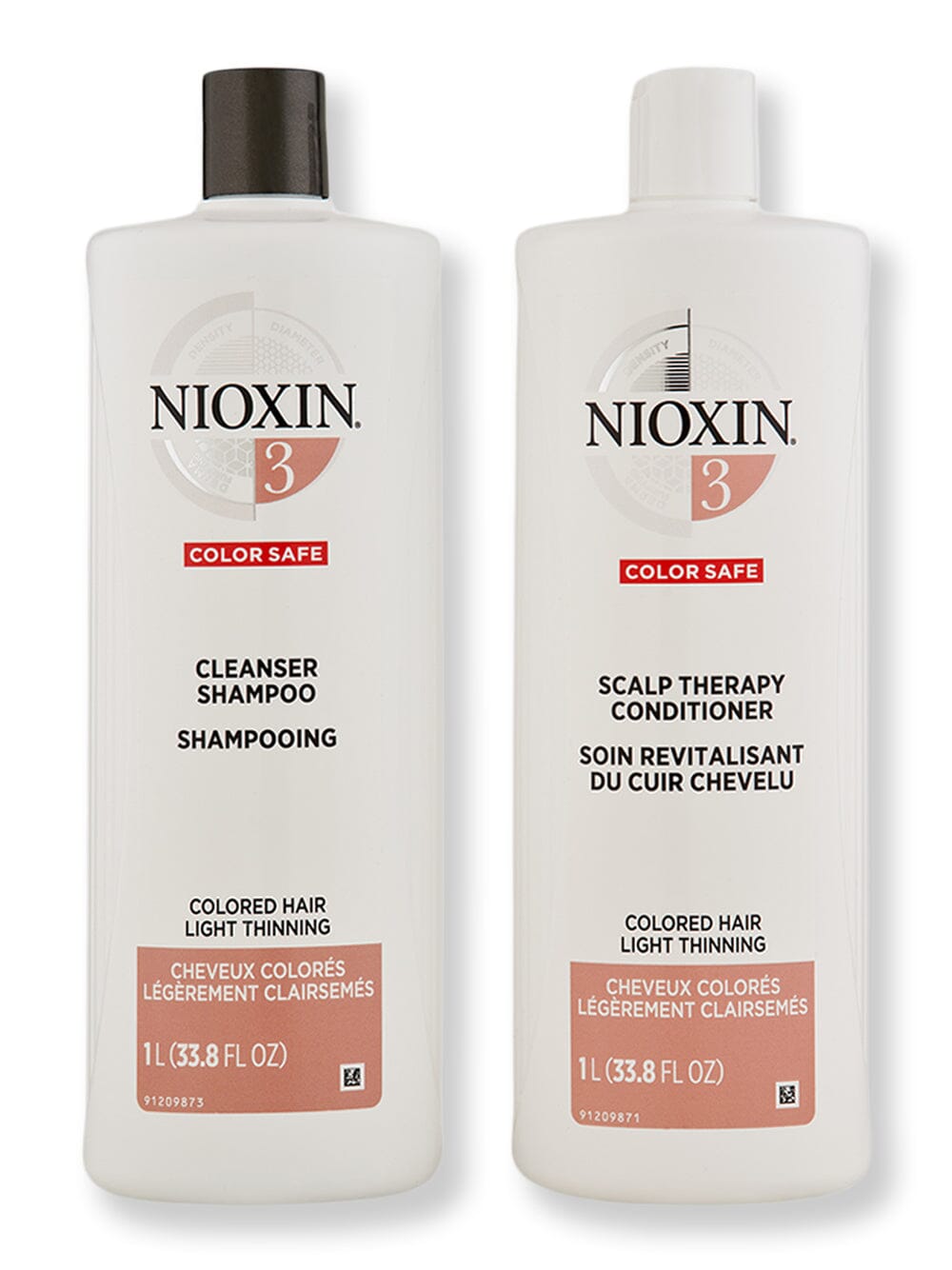 Nioxin Nioxin System 3 Cleanser & Scalp Therapy Conditioner 33.8 oz Hair Care Value Sets 