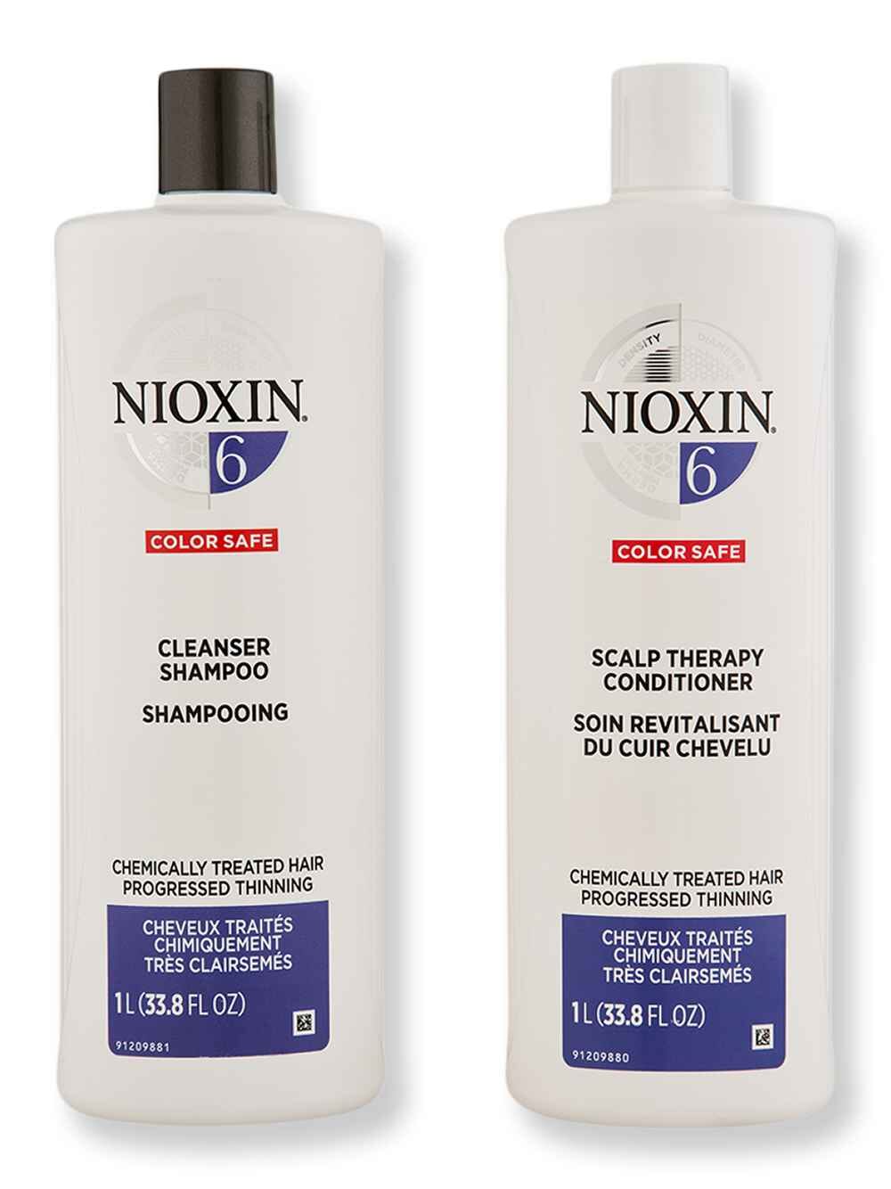 Nioxin Nioxin System 6 Cleanser & Scalp Therapy Conditioner 33.8 oz Hair Care Value Sets 