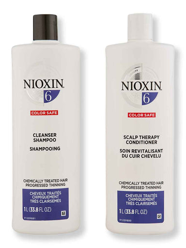 Nioxin Nioxin System 6 Cleanser & Scalp Therapy Conditioner 33.8 oz Hair Care Value Sets 