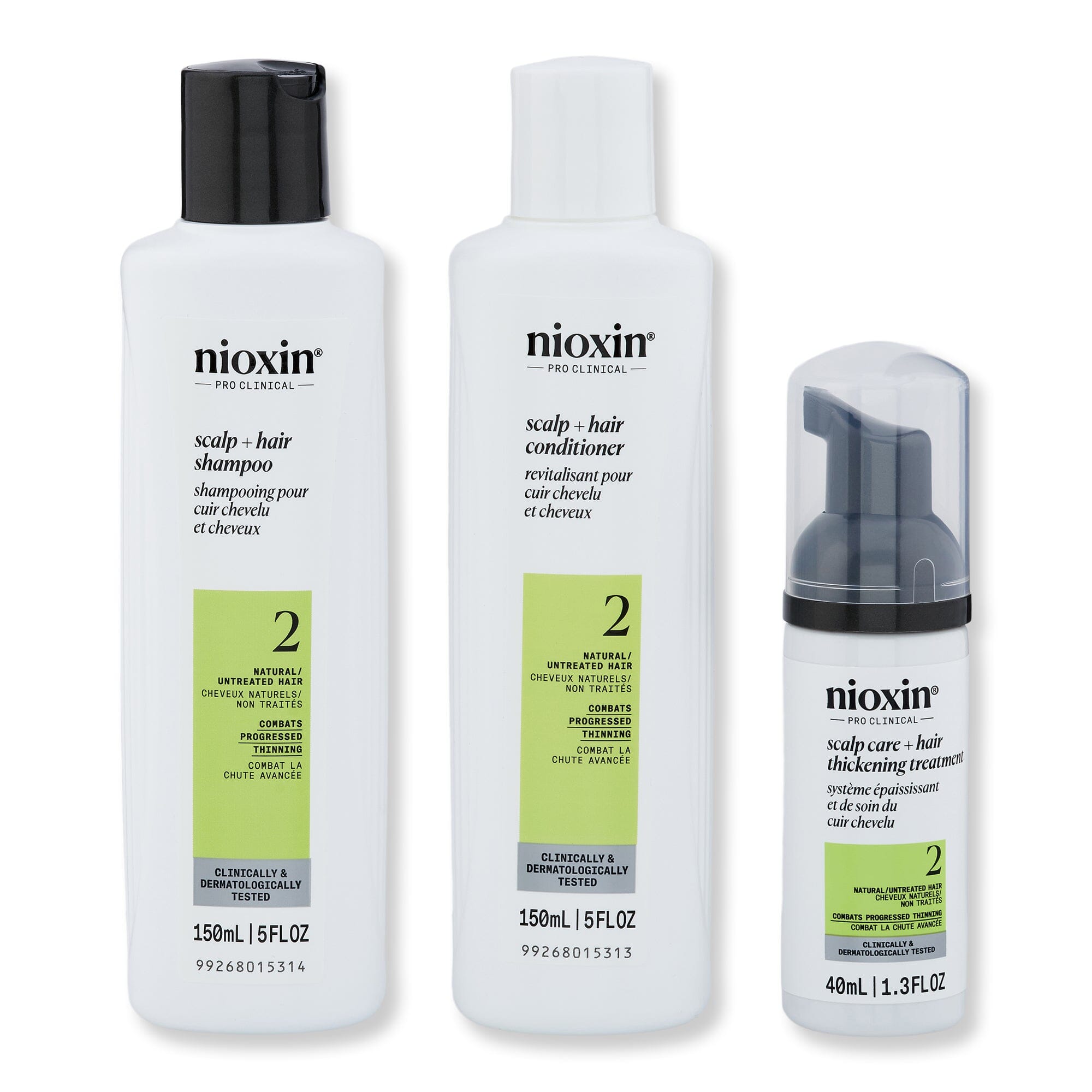 Nioxin Nioxin Trial Kit System 2 for Natural Hair with Progressed Thinning Hair & Scalp Repair 