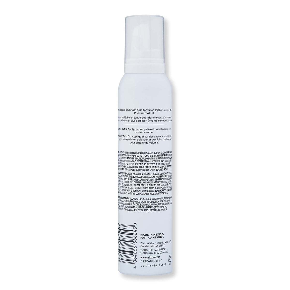Nioxin Nioxin Volumizing + Thickening Mousse Styling Treatments 