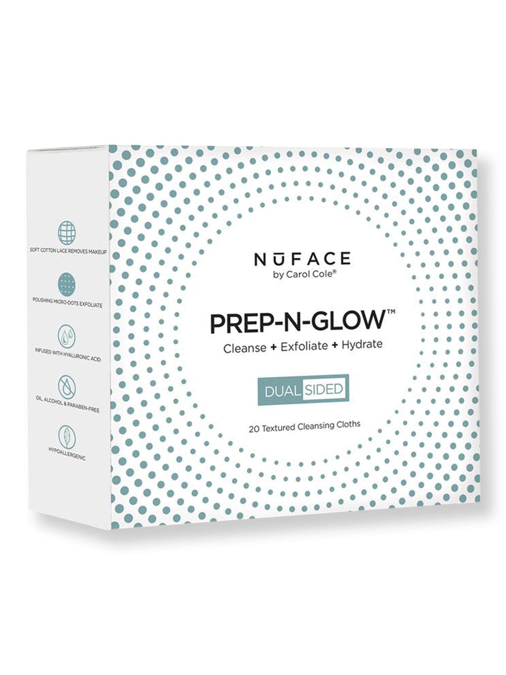 Nuface Nuface Prep-N-Glow Cleansing Cloths 20 Ct Face Cleansers 