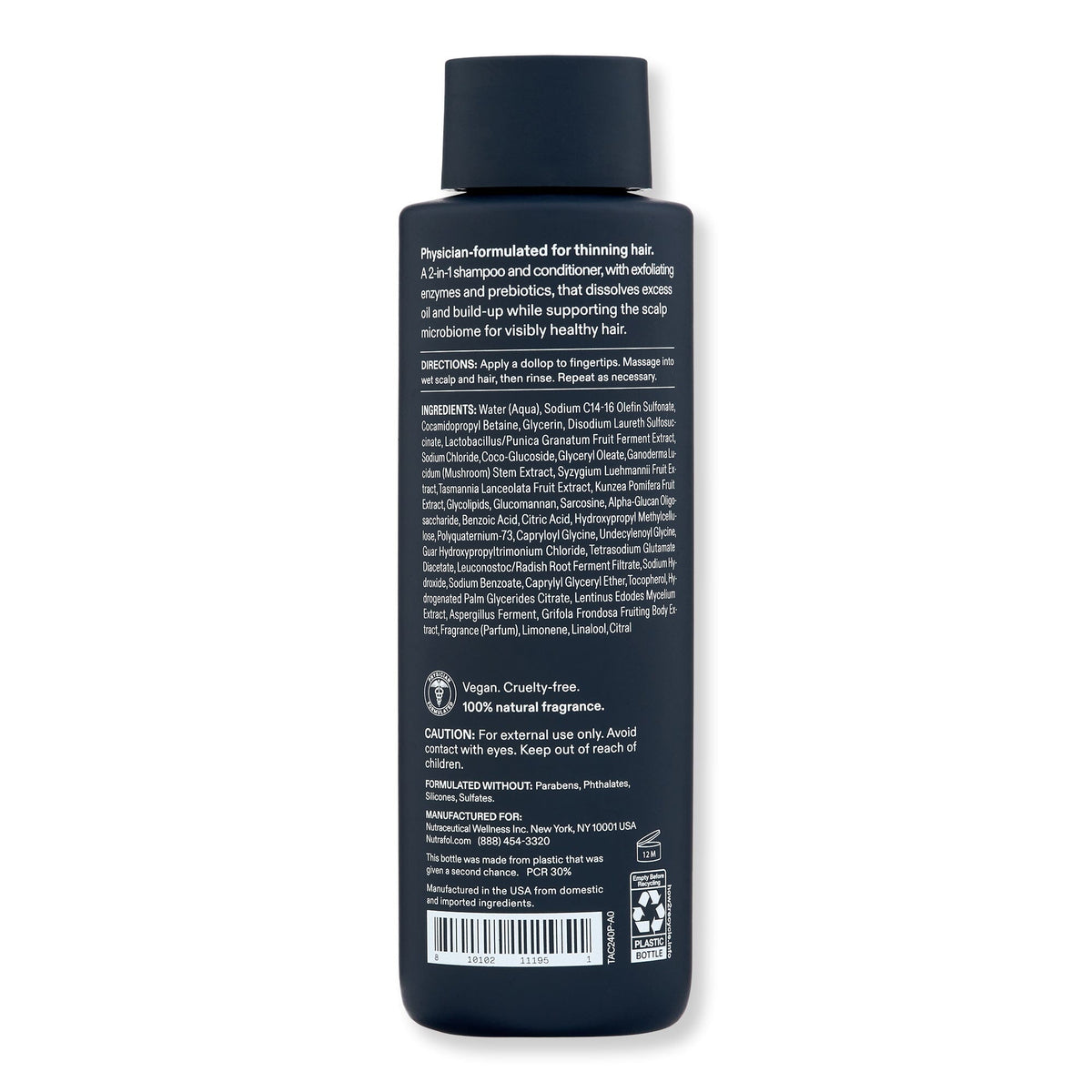 Nutrafol Nutrafol Men 2-In-1 Shampoo & Conditioner Shampoos 