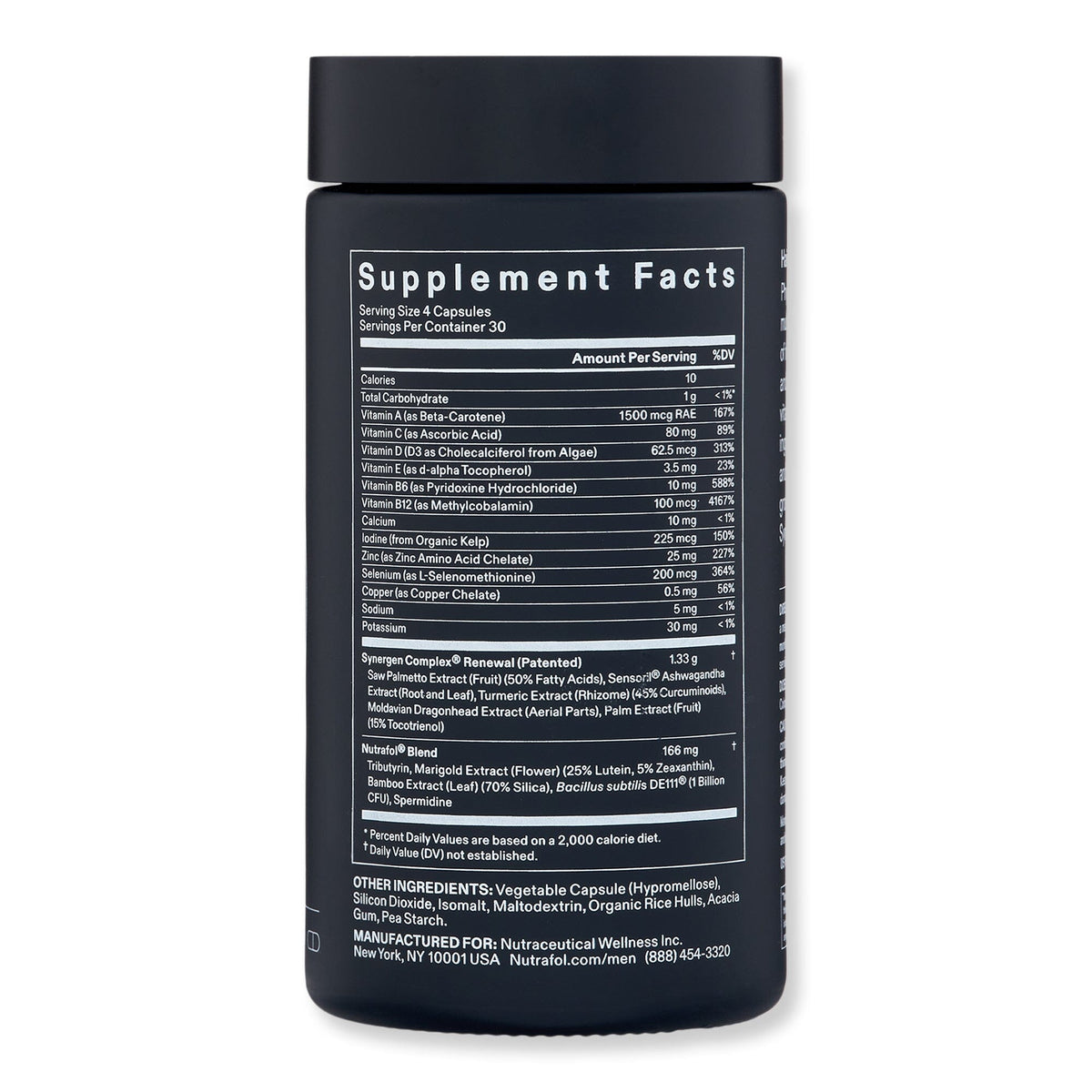 Nutrafol Nutrafol Men 50+ Hair Growth Nutraceutical Wellness Supplements 