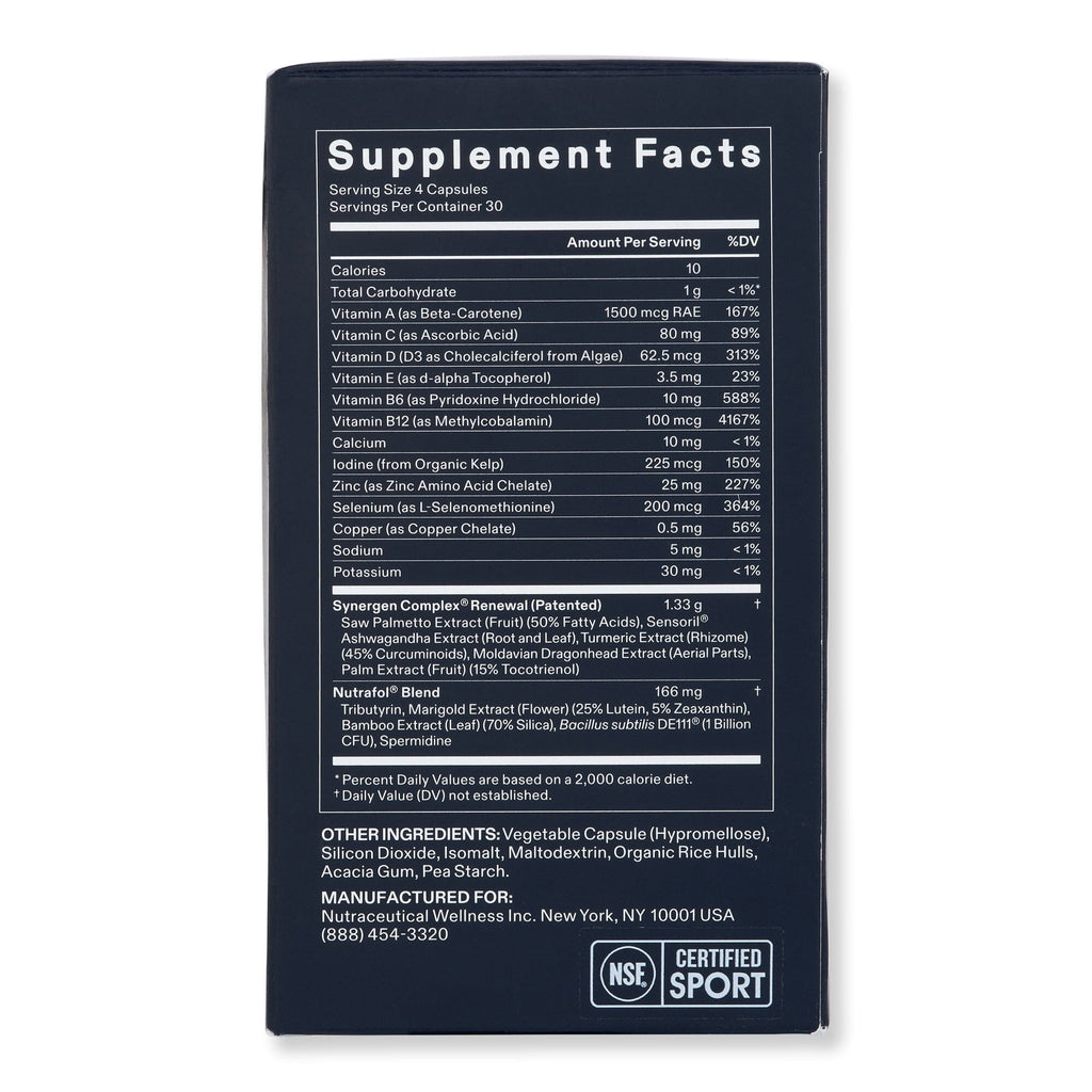 Nutrafol Nutrafol Men 50+ Hair Growth Nutraceutical Wellness Supplements 