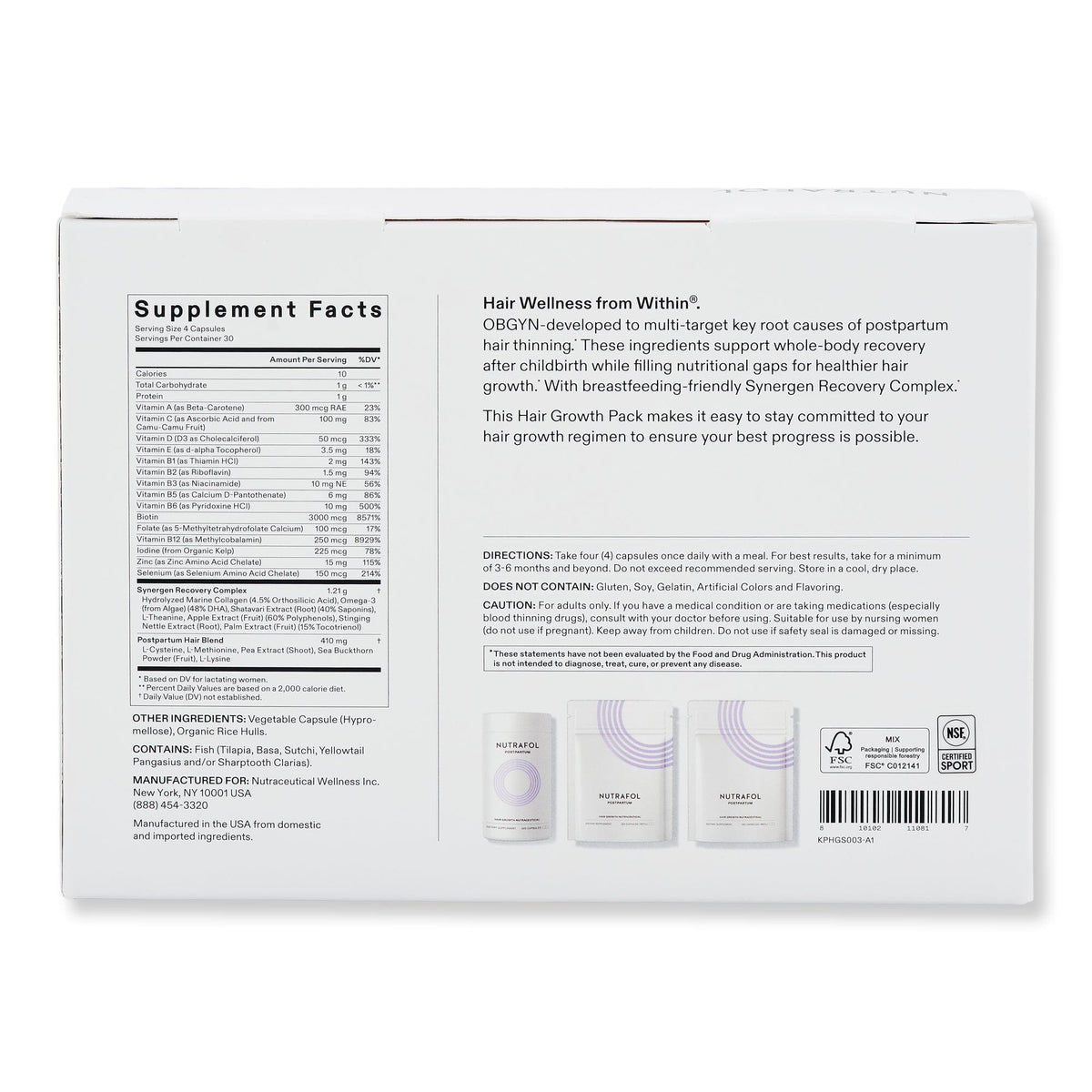 Nutrafol Nutrafol Postpartum Wellness Supplements 