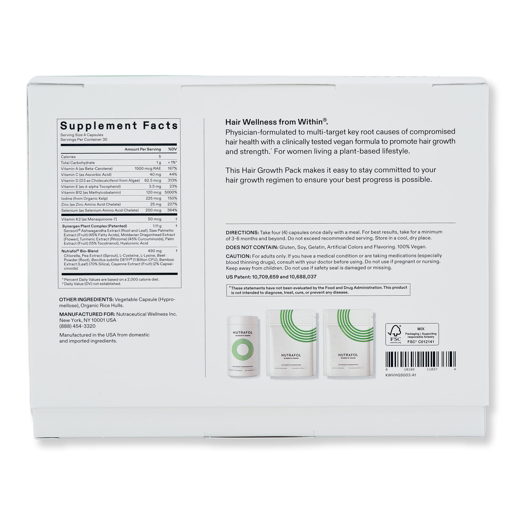 Nutrafol Nutrafol Women's Vegan Wellness Supplements 