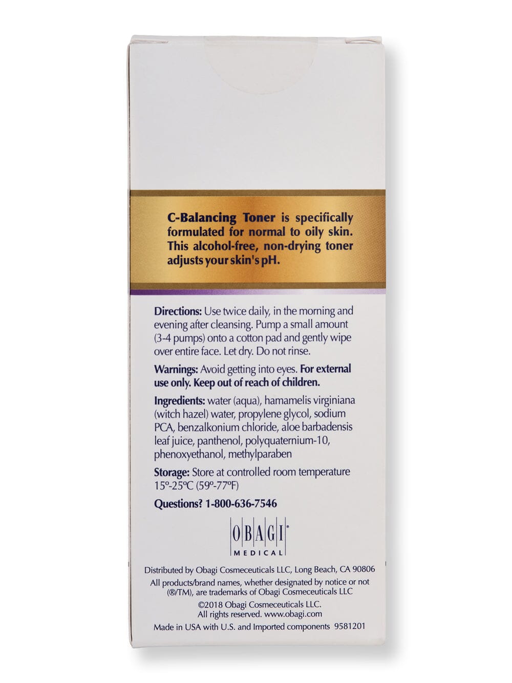 Obagi Obagi C-Balancing Toner Toners 