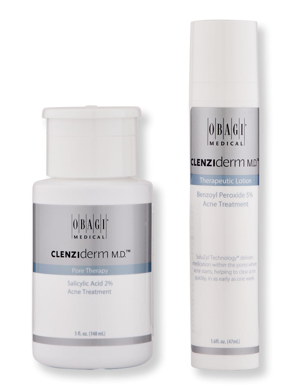 Obagi Obagi Clenziderm M.D. Pore Therapy 5 oz & Therapeutic Lotion 1.6 oz Skin Care Treatments 