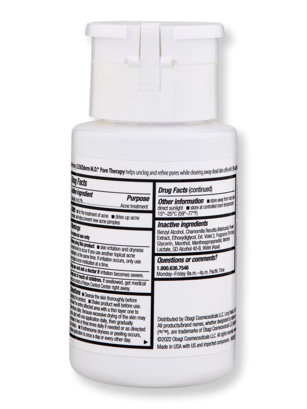 Obagi Obagi Clenziderm MD Pore Therapy Toners 