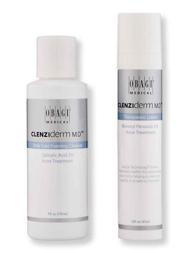 Obagi Obagi Clenziderm M.D. Therapeutic Lotion 1.6 oz & Daily Care Foaming Cleanser 4 oz Skin Care Treatments 