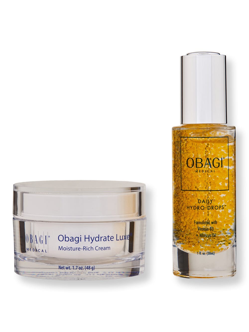 Obagi Obagi Hydrate Luxe 1.7 oz & Daily Hydro-Drops Facial Serum 1 oz Face Moisturizers 