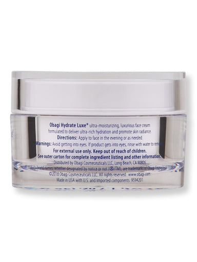 Obagi Obagi Hydrate Luxe Moisture Rich Cream 1.7 oz 48 g Face Moisturizers 