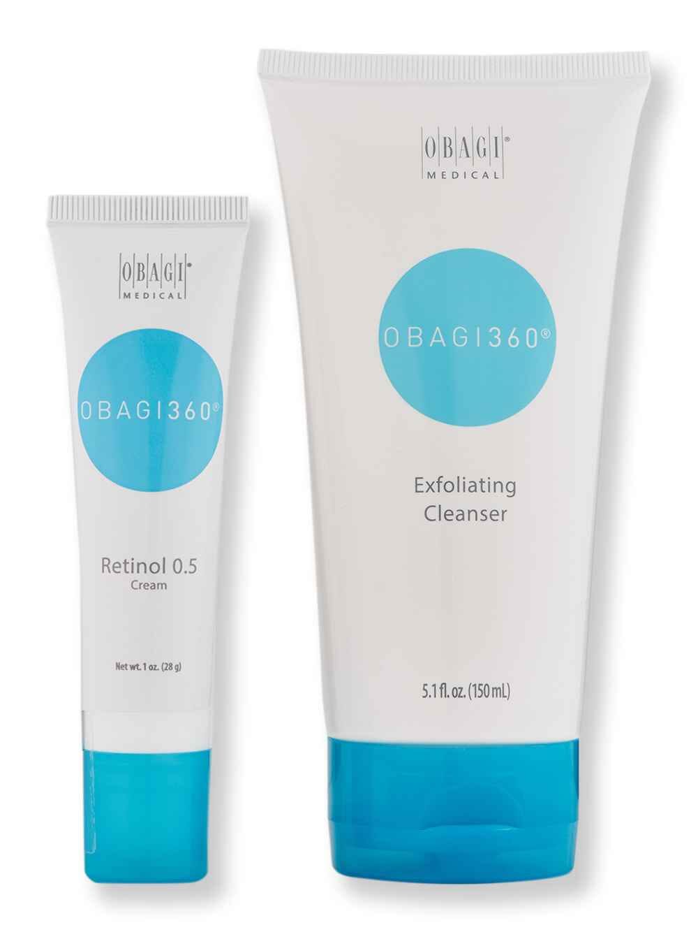 Obagi Obagi Obagi360 Exfoliating Cleanser 5.1 oz & Retinol 0.5 1 oz Skin Care Kits 