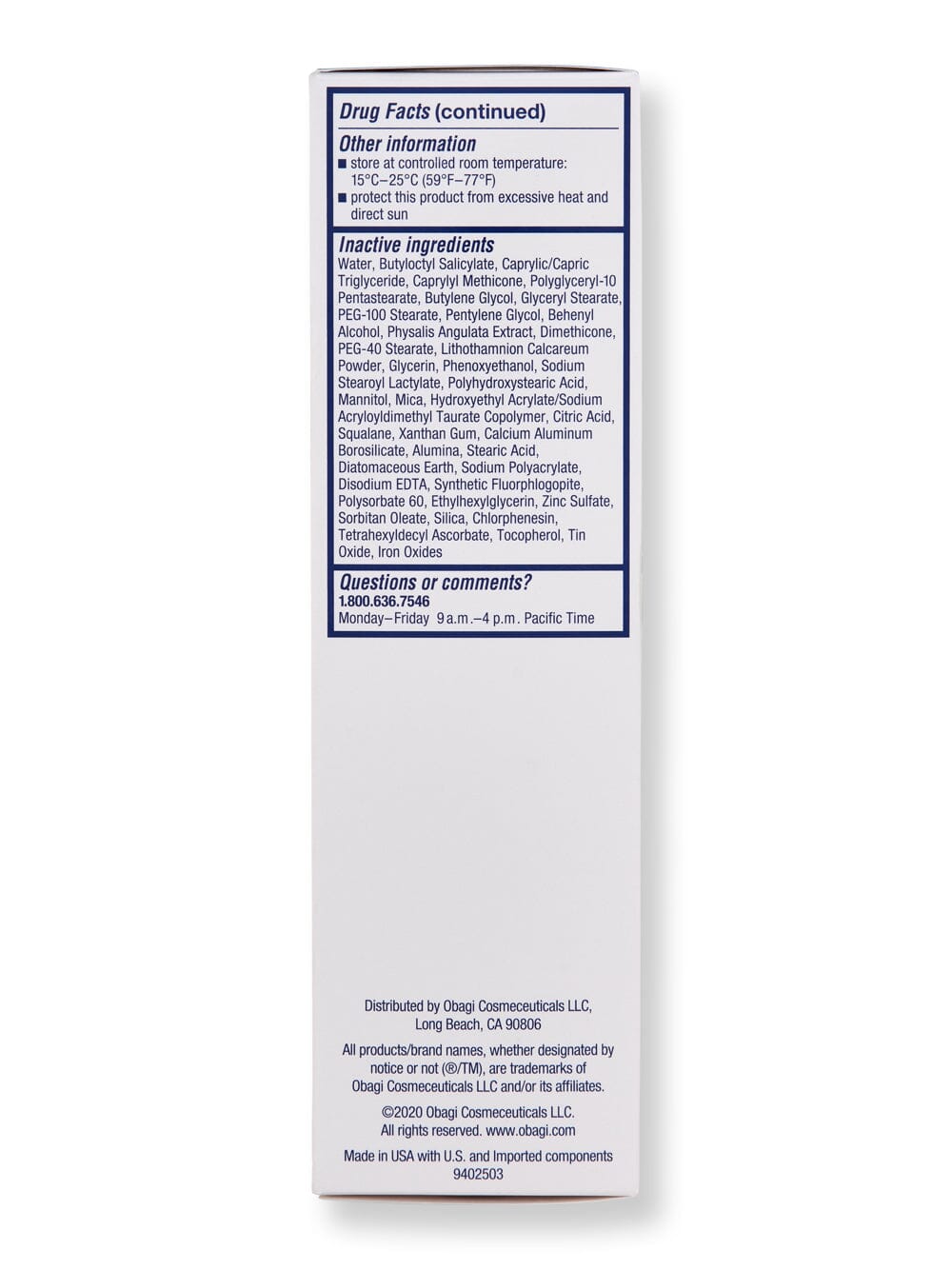 Obagi Obagi Sun Shield Tint Broad Spectrum SPF 50 Cool Face Sunscreens 