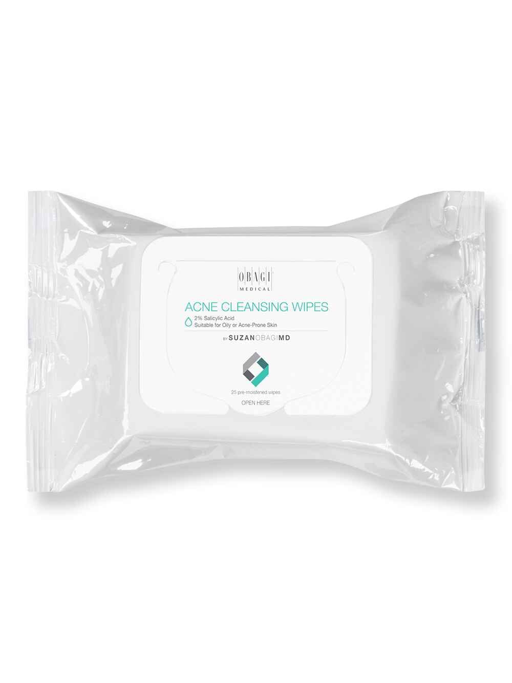 Obagi Obagi SuzanObagiMD On the Go Cleansing Wipes for Oily or Acne Prone Skin 25 Ct Makeup Removers 