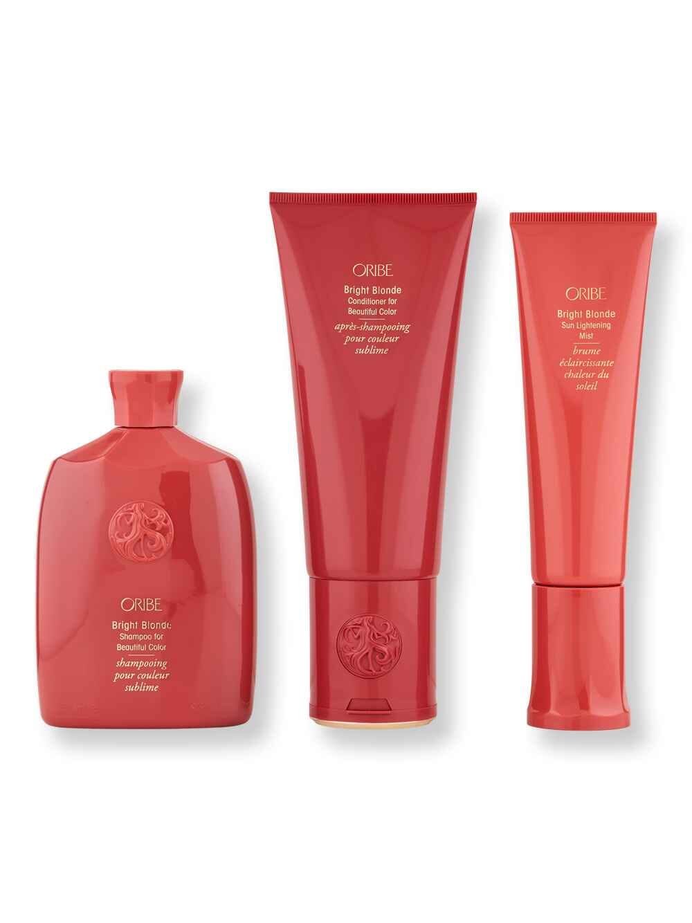 Oribe Oribe Bright Blonde Shampoo 8.5 oz, Conditioner 6.8 oz, & Sun Lightening Mist 3 oz Hair Care Value Sets 