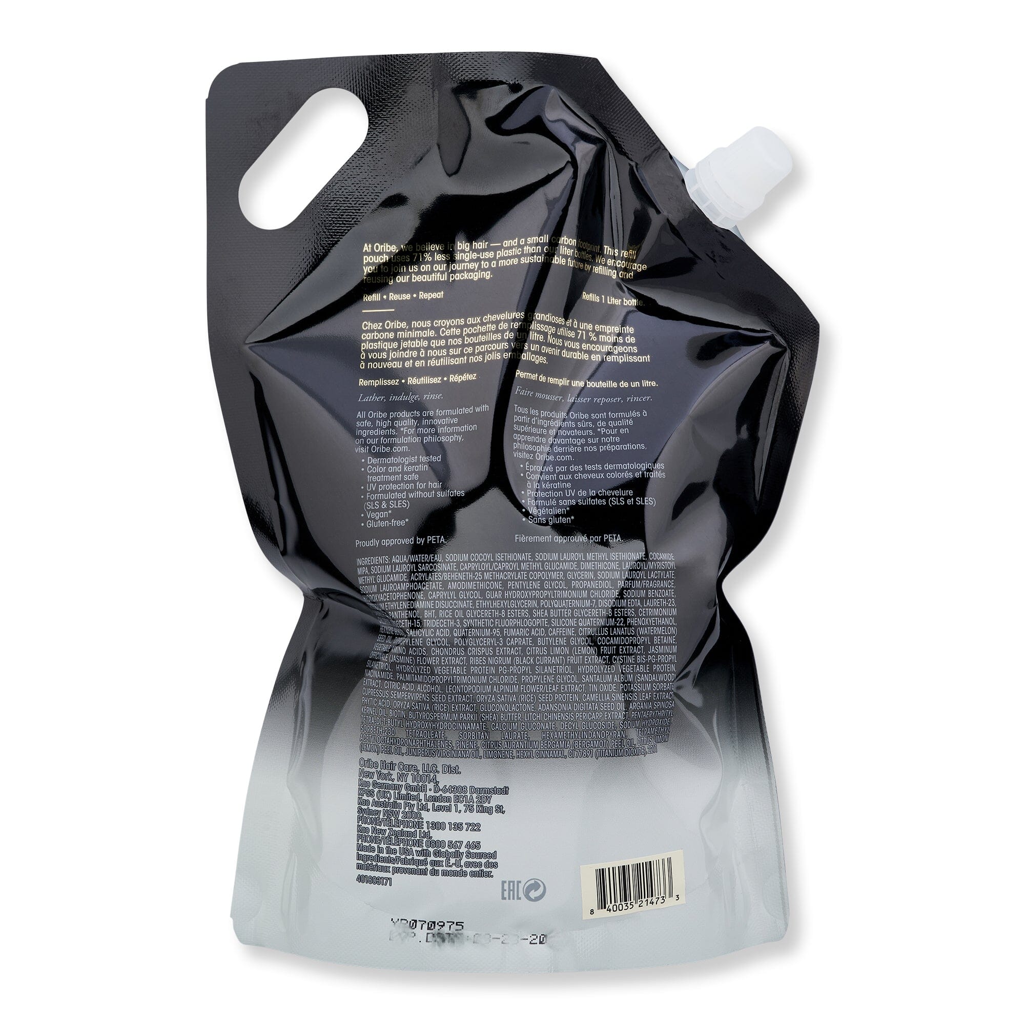 Oribe Oribe Gold Lust Repair & Restore Shampoo Refill 33.8 oz 1 L Shampoos 