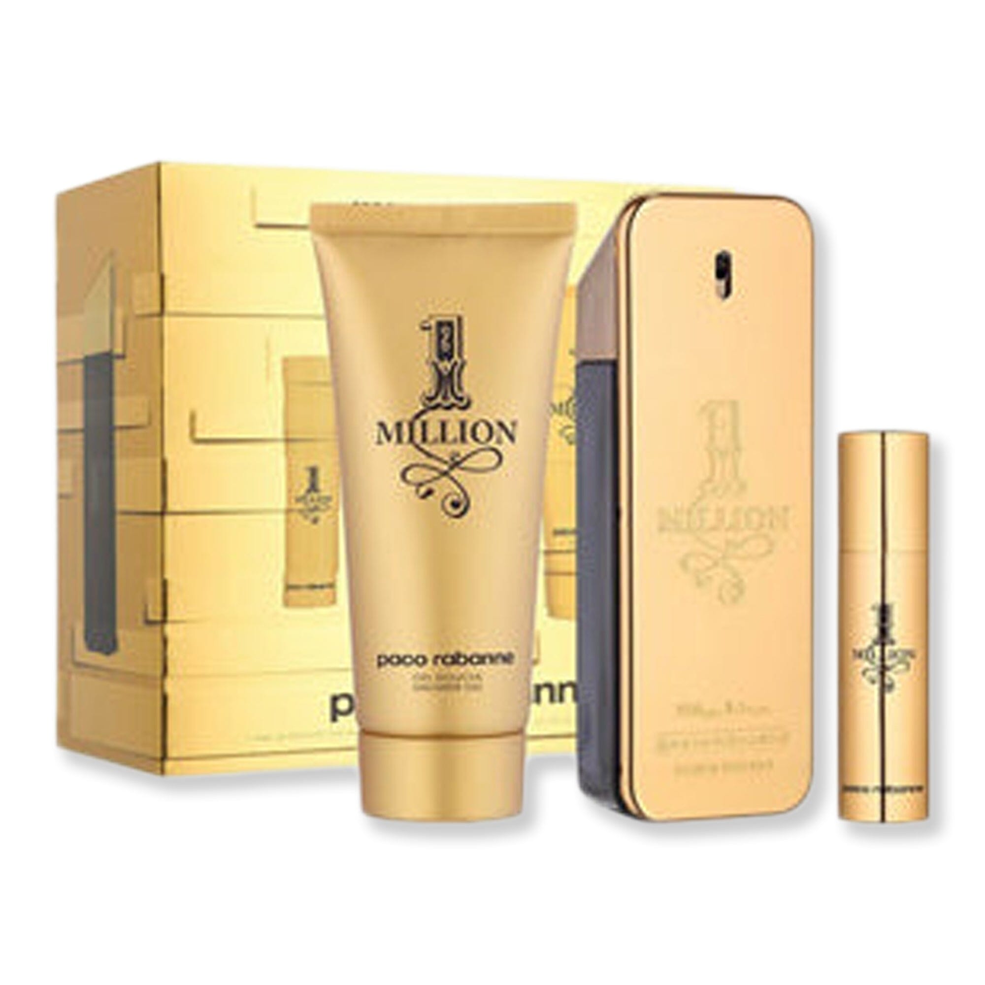 Paco Rabanne Paco Rabanne 1 Million 3 Piece Gift Set For Men Perfume 3.4 oz 