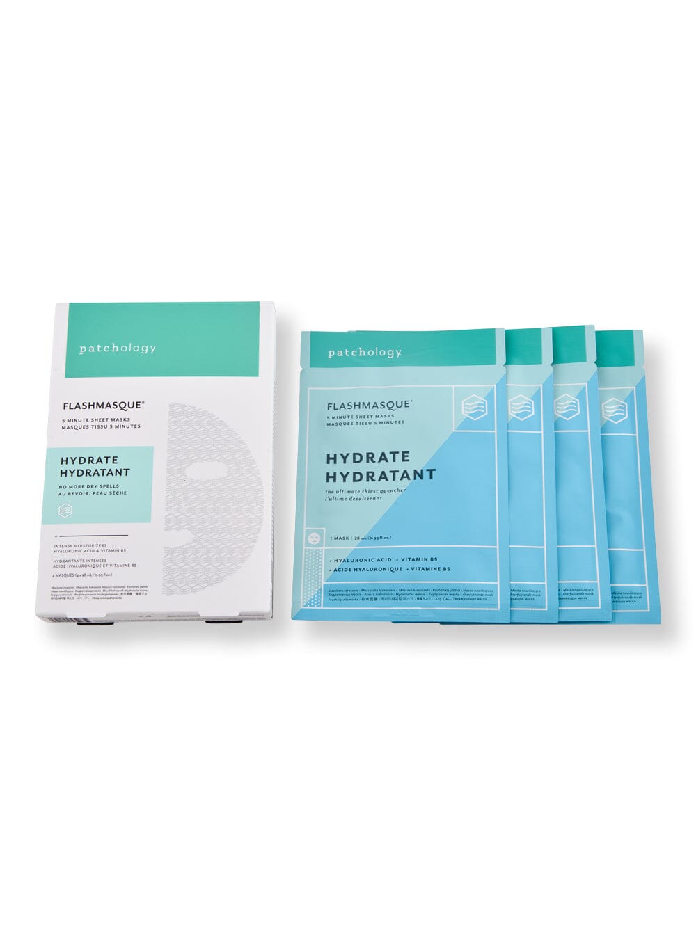 Patchology Patchology FlashMasque Hydrate Face Masks 4 Ct 