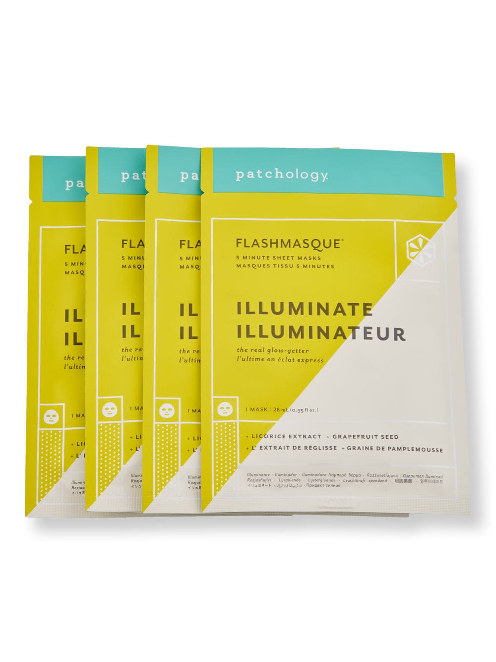 Patchology Patchology FlashMasque Illuminate Face Masks 4 Ct 