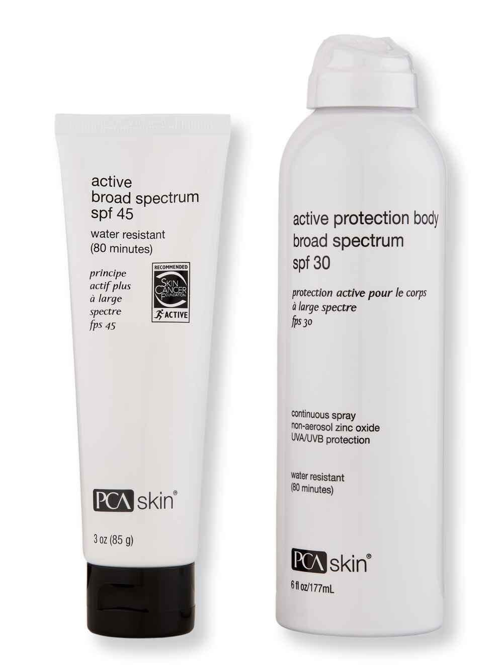 PCA Skin PCA Skin Active Broad Spectrum SPF45 3 oz & Active Protection Body Broad Spectrum SPF30 6 oz Body Sunscreens 