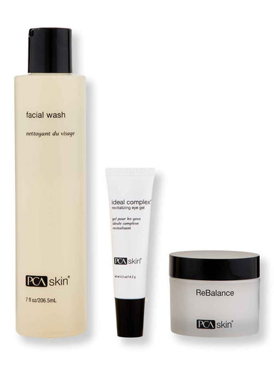 PCA Skin PCA Skin Facial Wash 7 oz, Ideal Complex Revitalizing Eye Gel 0.5 oz, & ReBalance 1.7 oz Skin Care Kits 