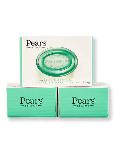 Pears Pears Oil-Clear Soap With Lemon Flower Extract 3 Ct 4.4 oz Bar Soaps 