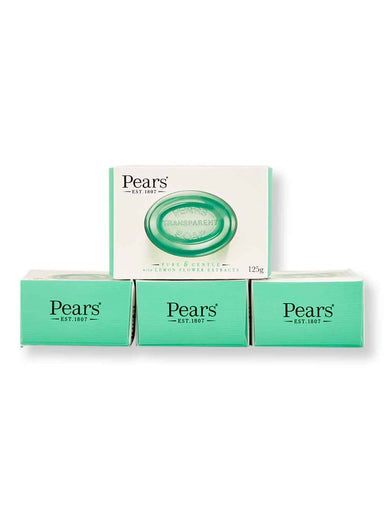 Pears Pears Oil-Clear Soap With Lemon Flower Extract 4 Ct 4.4 oz Bar Soaps 