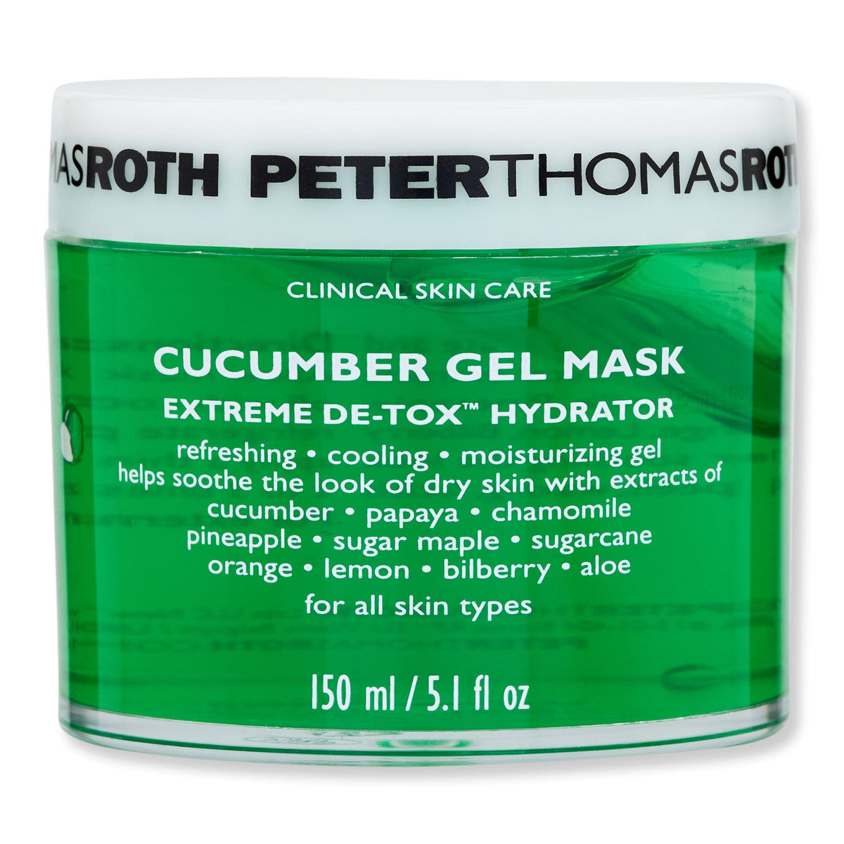 Peter Thomas Roth Peter Thomas Roth Cucumber Gel Mask Extreme De-Tox Hydrator Face Masks 5 oz / 150 ml 
