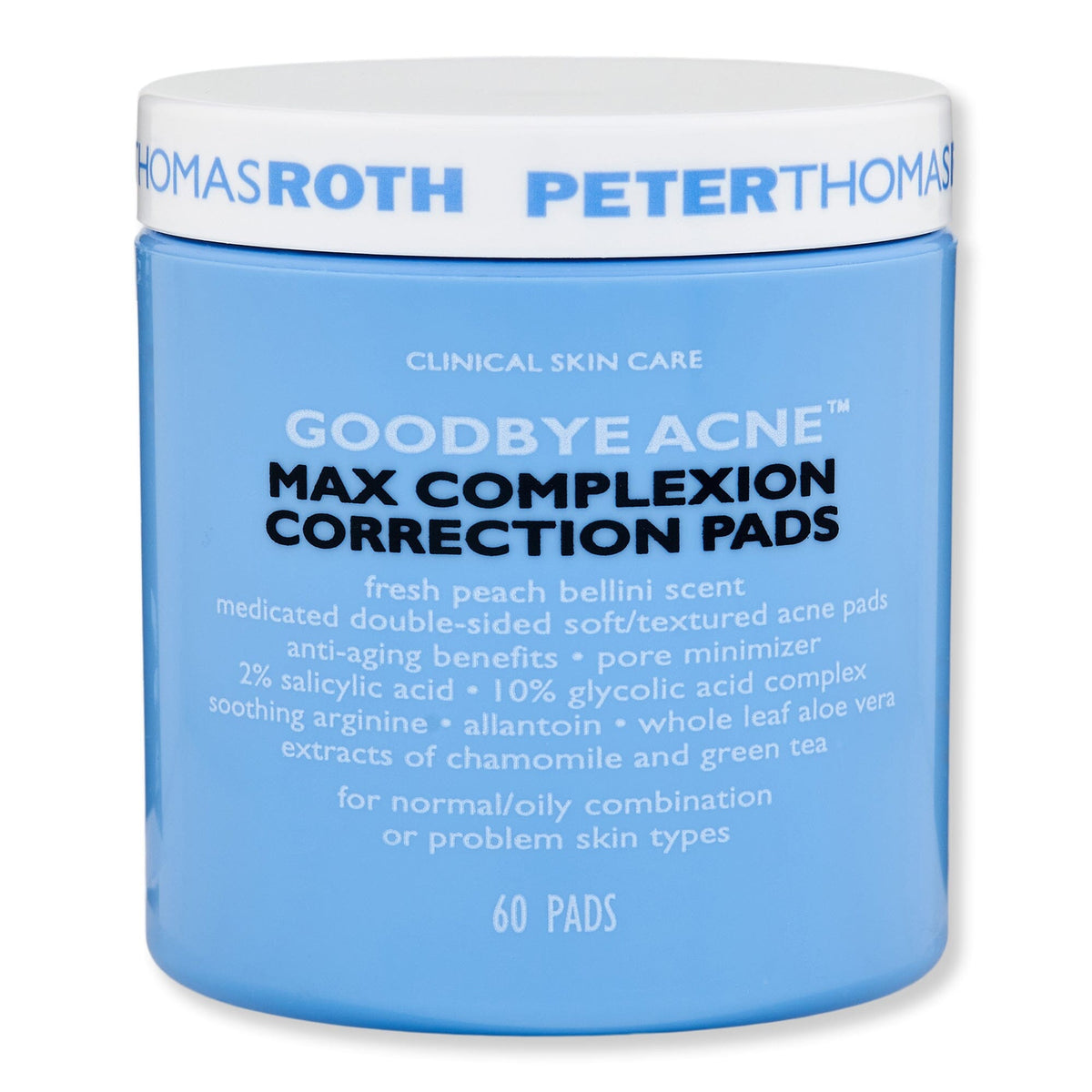 Peter Thomas Roth Peter Thomas Roth Goodbye Acne Max Complexion Correction Pads Skin Care Treatments 60 Ct 