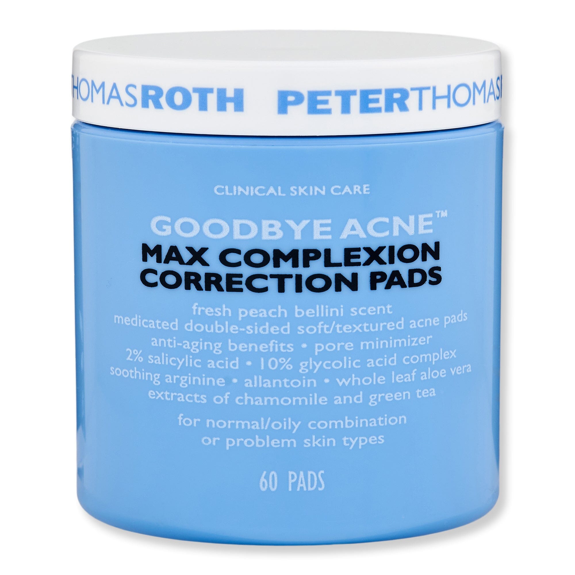 Peter Thomas Roth Peter Thomas Roth Goodbye Acne Max Complexion Correction Pads Skin Care Treatments 60 Ct 