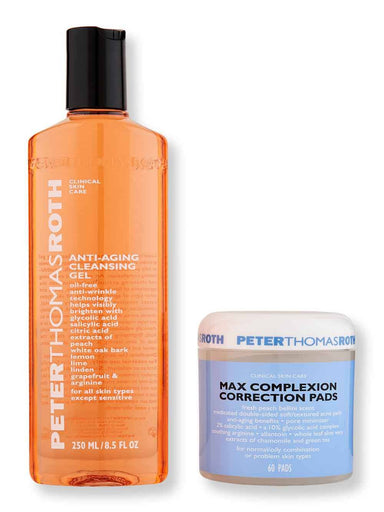 Peter Thomas Roth Peter Thomas Roth Max Complexion Correction Pads 60 Ct & Anti-Aging Cleansing Gel 8.5 oz Skin Care Kits 