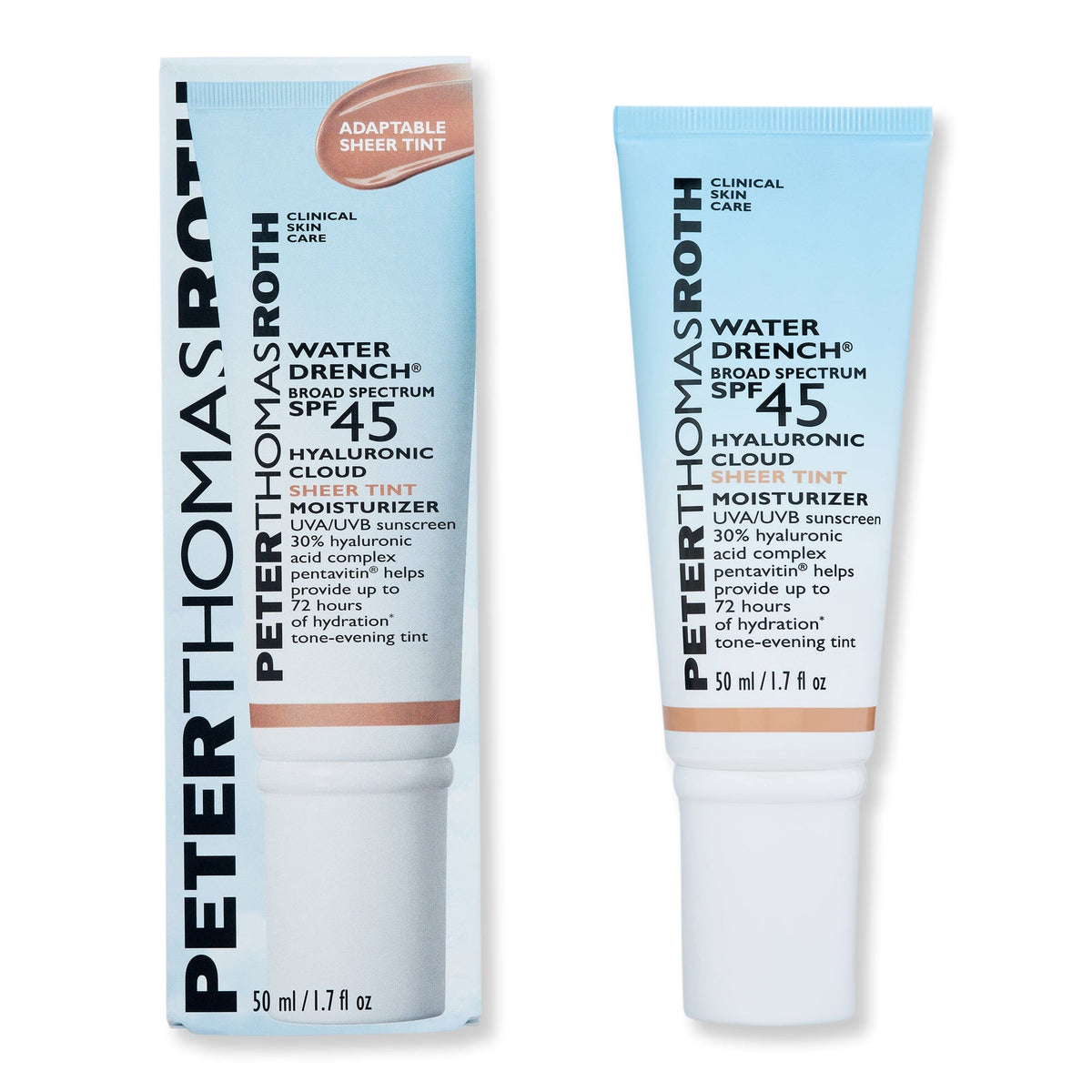 Peter Thomas Roth Peter Thomas Roth Water Drench Broad Spectrum SPF 45 Hyaluronic Cloud Sheer Tint Moisturizer Tinted Moisturizers & Foundations 