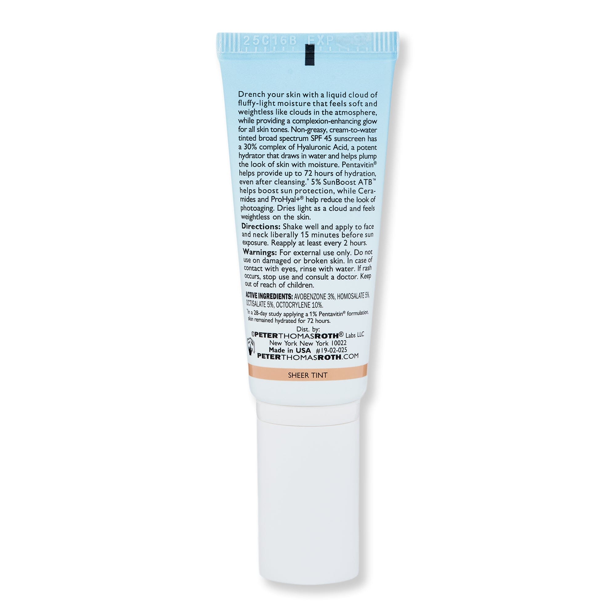 Peter Thomas Roth Peter Thomas Roth Water Drench Broad Spectrum SPF 45 Hyaluronic Cloud Sheer Tint Moisturizer Tinted Moisturizers & Foundations 