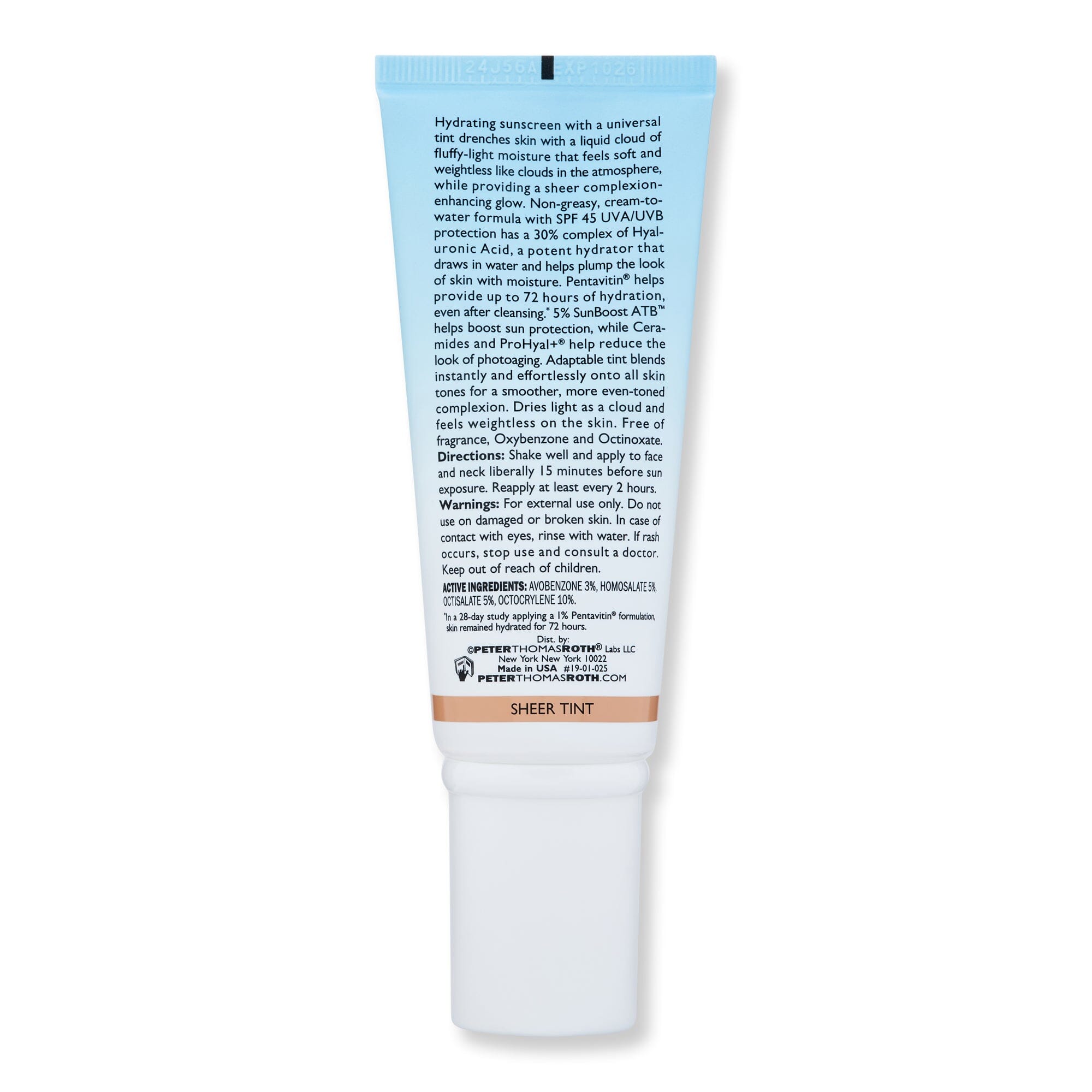 Peter Thomas Roth Peter Thomas Roth Water Drench Broad Spectrum SPF 45 Hyaluronic Cloud Sheer Tint Moisturizer Tinted Moisturizers & Foundations 