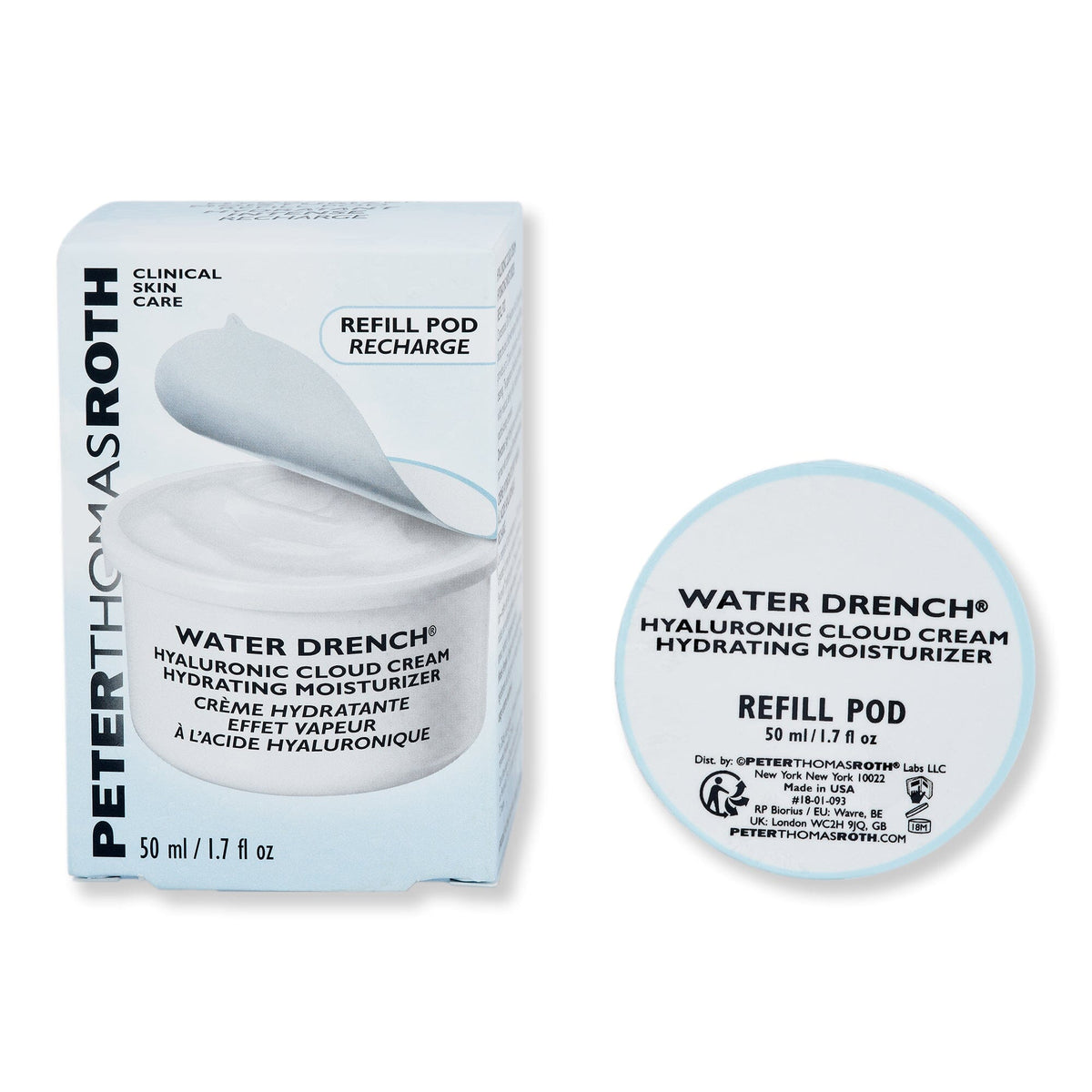 Peter Thomas Roth Peter Thomas Roth Water Drench Hyaluronic Cloud Cream Hydrating Moisturizer Face Moisturizers Refill Pod / 50 ml 