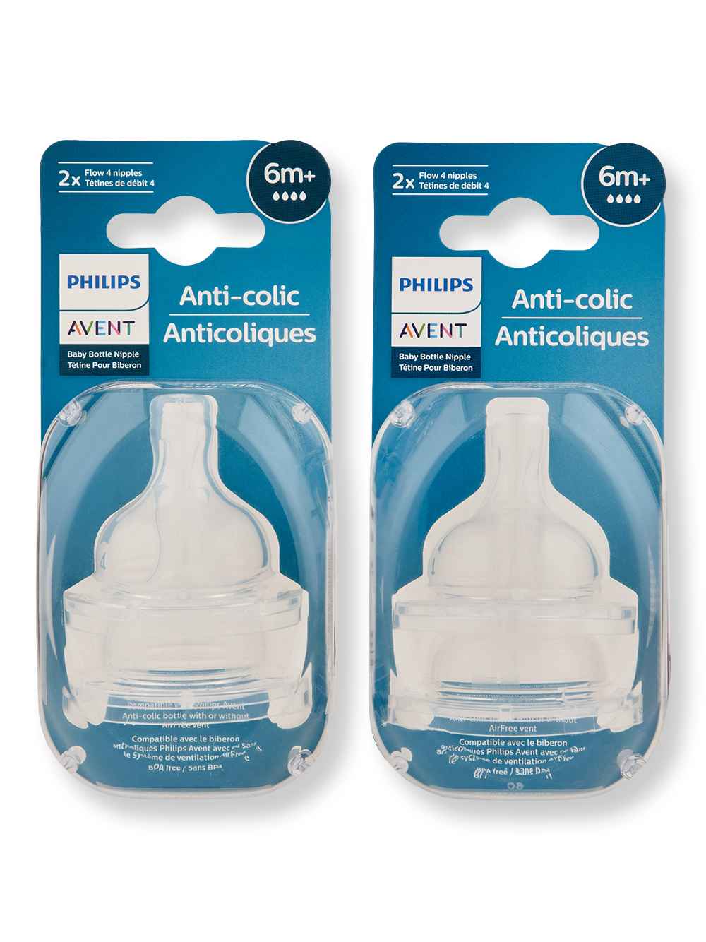 Philips Avent Philips Avent Anti-Colic Baby Bottle Fast Flow Nipple 4 Ct Baby Bottles 