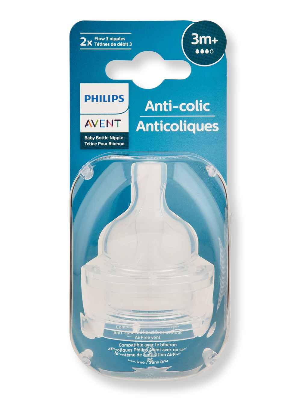 Philips Avent Anti-Colic Baby Bottle Flow 3 Nipple 2 Ct