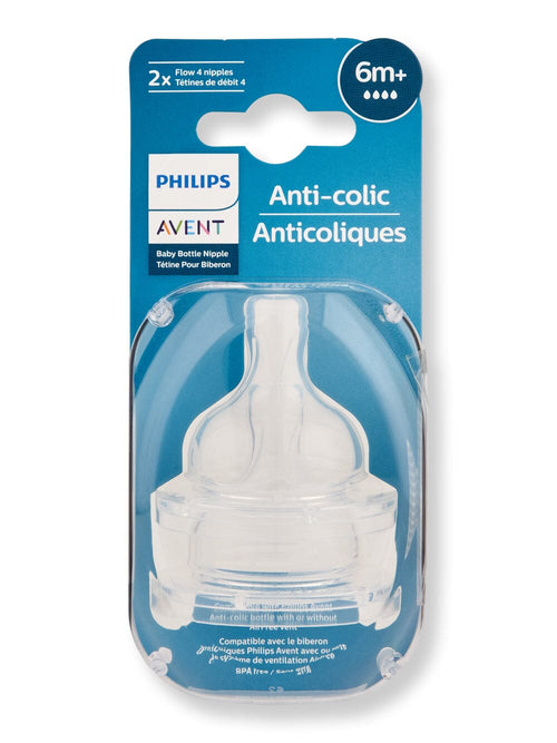 Philips Avent Philips Avent Anti-Colic Baby Bottle Flow 4 Nipple Baby Bottles 2 Ct 