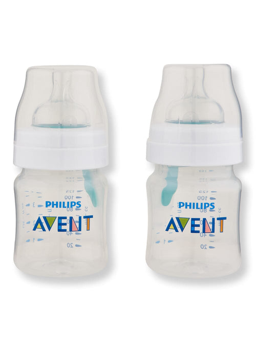 Philips Avent Philips Avent Anti-Colic Baby Bottle With AirFree Vent Clear Baby Bottles 4 oz 2 Ct 