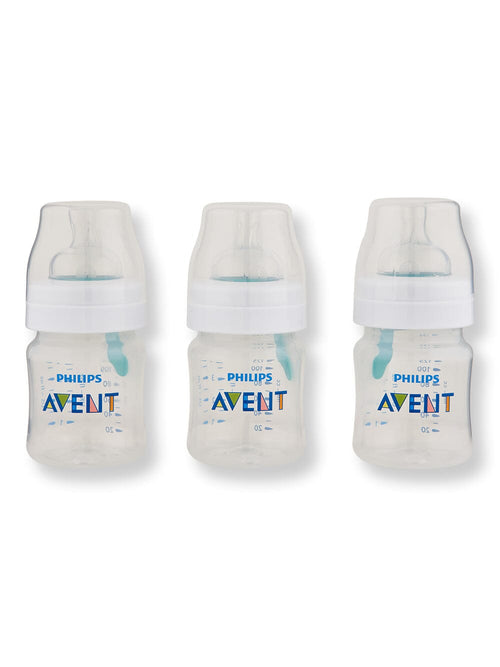 Philips Avent Philips Avent Anti-Colic Bottle With AirFree Vent Clear Baby Bottles 4 oz 3 Ct 