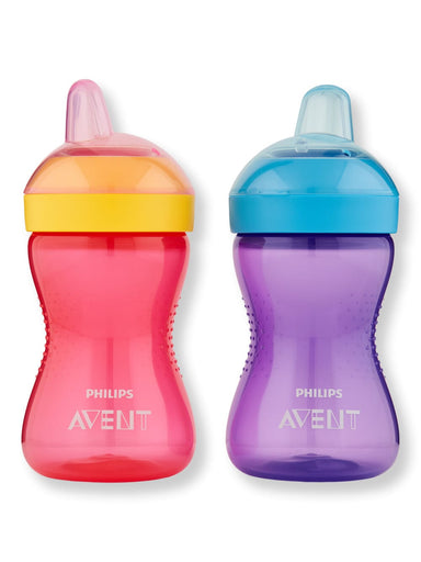 Philips Avent Philips Avent My Grippy Spout Cup Pink & Purple 10 oz 2 Ct Sippy Cups & Mugs 