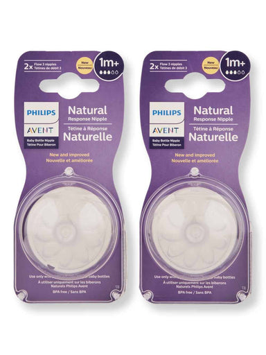 Philips Avent Philips Avent Natural Response Nipple Flow 3 1M+ 4 Ct Baby Bottles 