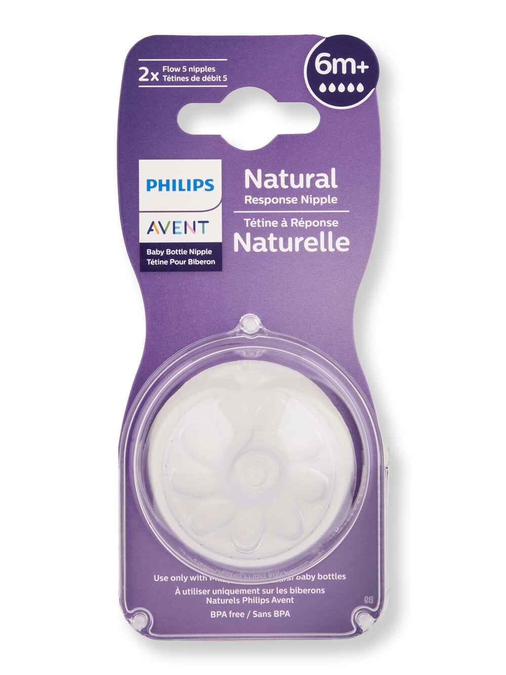 Philips Avent Philips Avent Natural Response Nipple Flow 5 6M+ 2 Ct Baby Bottles 