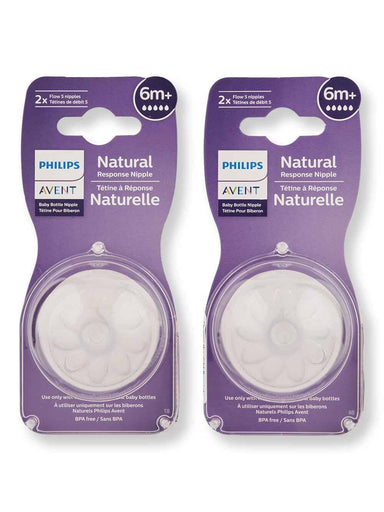 Philips Avent Philips Avent Natural Response Nipple Flow 5 6M+ 4 Ct Baby Bottles 