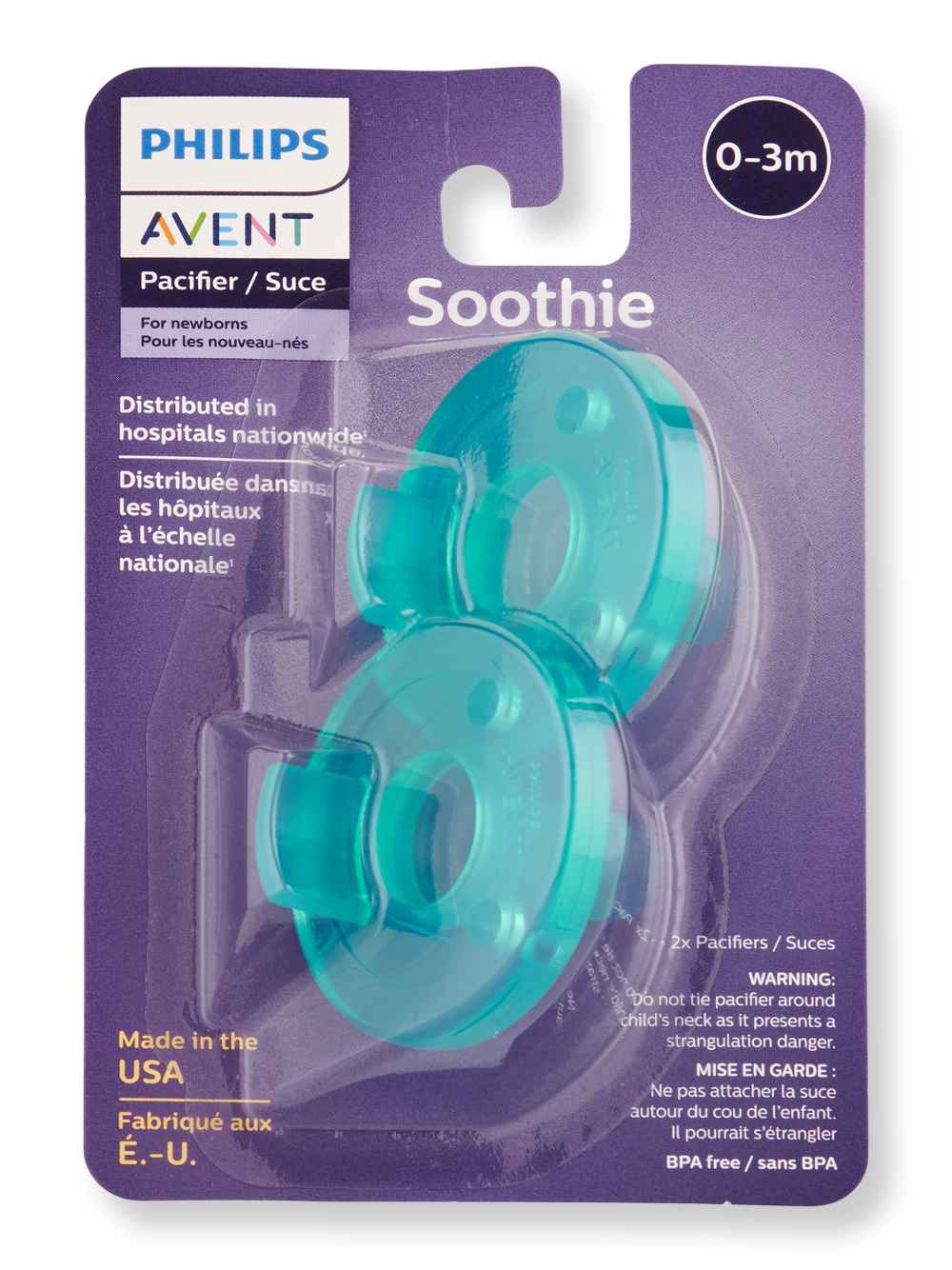 Philips Avent Philips Avent Soothie 0-3m Green 2 Ct Pacifiers & Soothers 